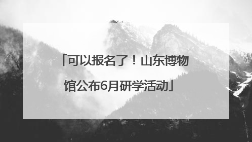 可以报名了！山东博物馆公布6月研学活动