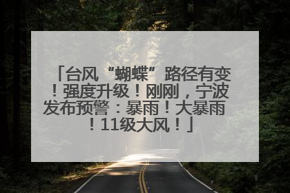 台风“蝴蝶”路径有变！强度升级！刚刚，宁波发布预警：暴雨！大暴雨！11级大风！