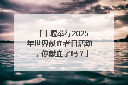 十堰举行2025年世界献血者日活动，你献血了吗？