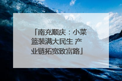 南充顺庆：小菜篮装满大民生 产业链拓宽致富路