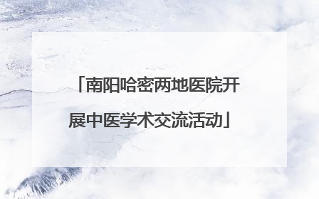 南阳哈密两地医院开展中医学术交流活动