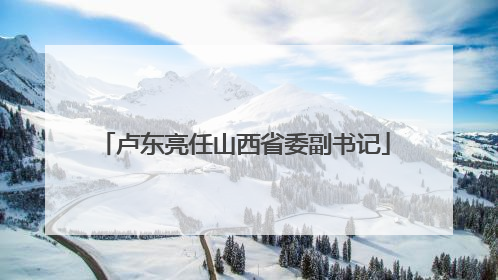 卢东亮任山西省委副书记