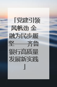 党建引领风帆劲 金融为民步履坚——齐鲁银行高质量发展新实践
