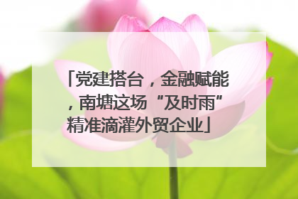 党建搭台，金融赋能，南塘这场“及时雨”精准滴灌外贸企业