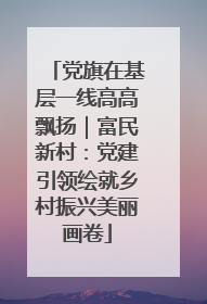 党旗在基层一线高高飘扬｜富民新村：党建引领绘就乡村振兴美丽画卷