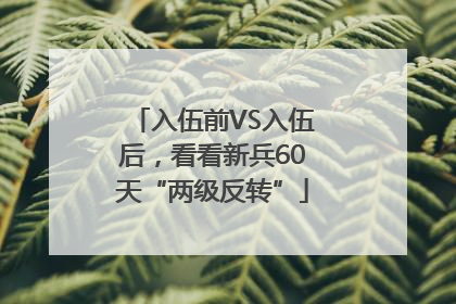 入伍前VS入伍后，看看新兵60天“两级反转”