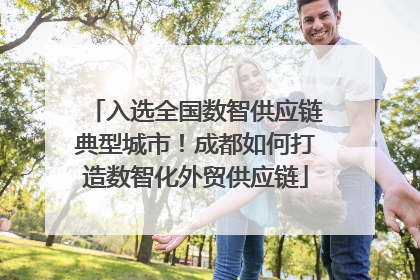 入选全国数智供应链典型城市！成都如何打造数智化外贸供应链