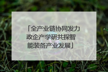 全产业链协同发力 政企产学研共探智能装备产业发展