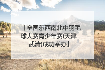全国东西南北中羽毛球大赛青少年赛(天津武清)成功举办
