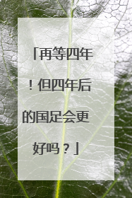 再等四年！但四年后的国足会更好吗？