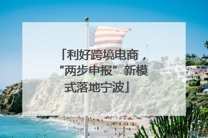 利好跨境电商，“两步申报”新模式落地宁波