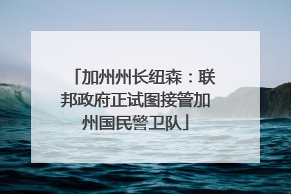 加州州长纽森：联邦政府正试图接管加州国民警卫队