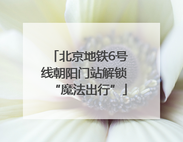 北京地铁6号线朝阳门站解锁“魔法出行”