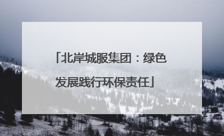北岸城服集团：绿色发展践行环保责任
