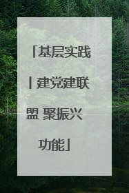 基层实践丨建党建联盟 聚振兴功能
