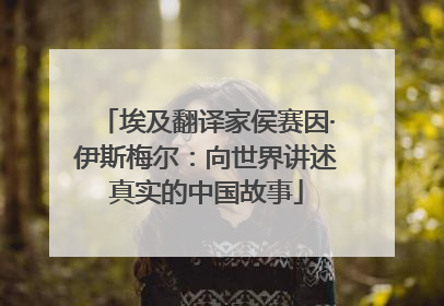 埃及翻译家侯赛因·伊斯梅尔：向世界讲述真实的中国故事