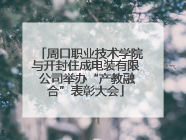 周口职业技术学院与开封住成电装有限 公司举办“产教融合”表彰大会