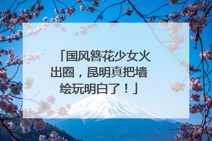 国风簪花少女火出圈，昆明真把墙绘玩明白了！