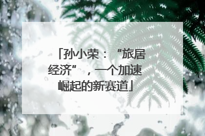 孙小荣：“旅居经济”，一个加速崛起的新赛道