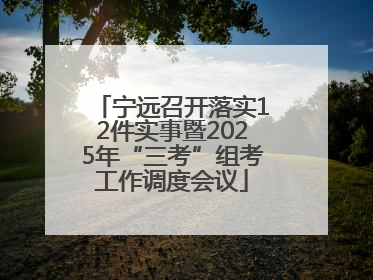 宁远召开落实12件实事暨2025年“三考”组考工作调度会议