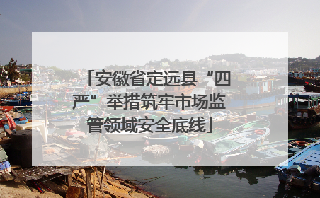 安徽省定远县“四严”举措筑牢市场监管领域安全底线