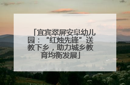 宜宾翠屏安阜幼儿园：“红烛先锋”送教下乡，助力城乡教育均衡发展