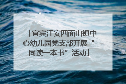 宜宾江安四面山镇中心幼儿园党支部开展“同读一本书”活动