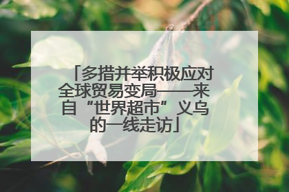 多措并举积极应对全球贸易变局——来自“世界超市”义乌的一线走访