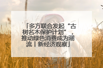 多方联合发起“古树名木保护计划”，推动绿色消费成为潮流丨新经济观察
