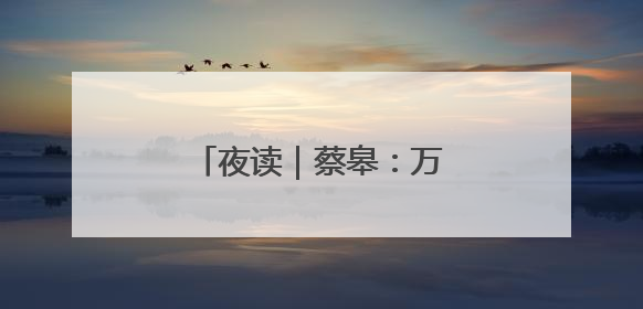夜读｜蔡皋：万物自得（节选）