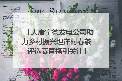 大唐宁德发电公司助力乡村振兴坦洋村春茶评选赛直播引关注
