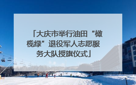 大庆市举行油田“橄榄绿”退役军人志愿服务大队授旗仪式