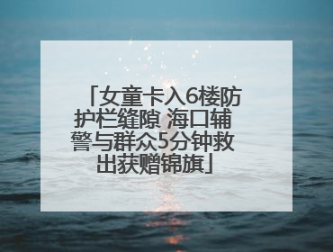 女童卡入6楼防护栏缝隙 海口辅警与群众5分钟救出获赠锦旗