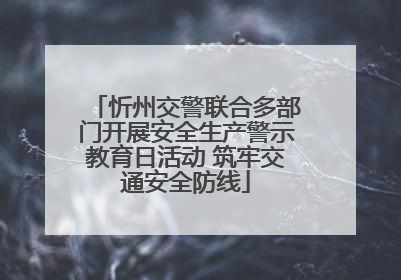 忻州交警联合多部门开展安全生产警示教育日活动 筑牢交通安全防线