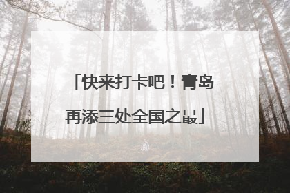 快来打卡吧！青岛再添三处全国之最