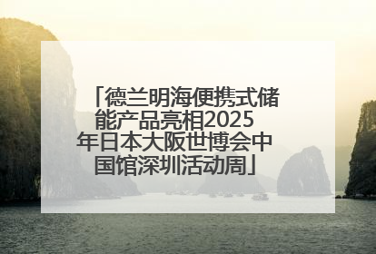 德兰明海便携式储能产品亮相2025年日本大阪世博会中国馆深圳活动周