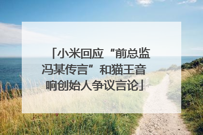 小米回应“前总监冯某传言”和猫王音响创始人争议言论
