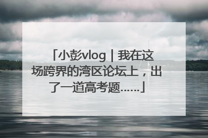 小彭vlog｜我在这场跨界的湾区论坛上，出了一道高考题……