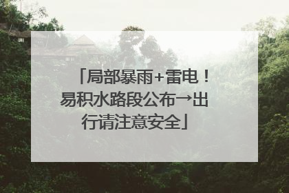 局部暴雨+雷电！易积水路段公布→出行请注意安全