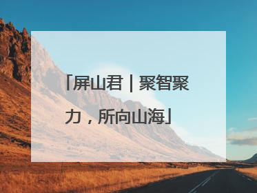 屏山君｜聚智聚力，所向山海