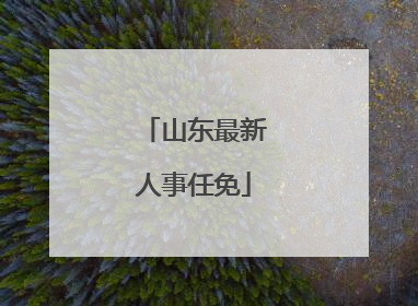 山东最新人事任免