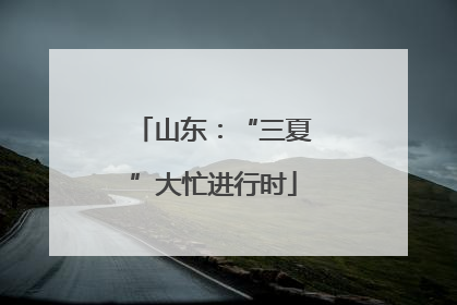 山东：“三夏”大忙进行时