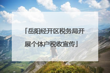 岳阳经开区税务局开展个体户税收宣传