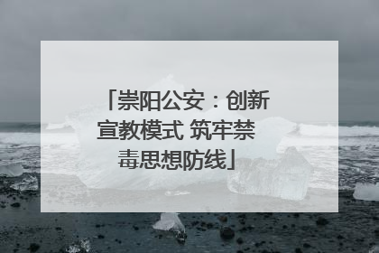 崇阳公安：创新宣教模式 筑牢禁毒思想防线