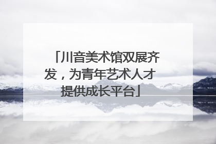 川音美术馆双展齐发，为青年艺术人才提供成长平台