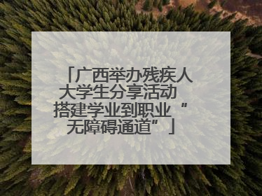 广西举办残疾人大学生分享活动 搭建学业到职业“无障碍通道”
