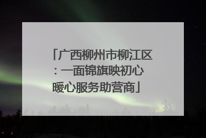 广西柳州市柳江区：一面锦旗映初心 暖心服务助营商