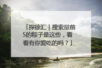 探徐汇｜搜索量前5的粽子是这些，看看有你爱吃的吗？