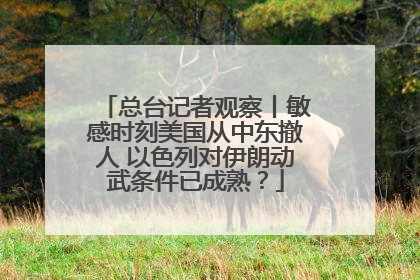 总台记者观察丨敏感时刻美国从中东撤人 以色列对伊朗动武条件已成熟？