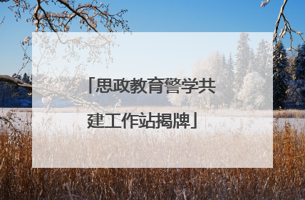 思政教育警学共建工作站揭牌